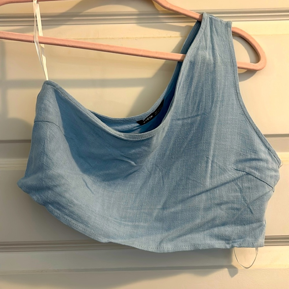 Blue top and bottom two piece set